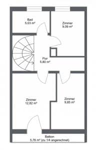 Grundriss Obergeschoss