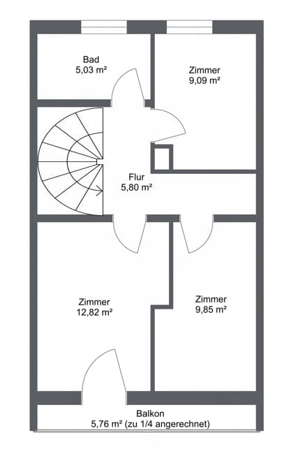 Grundriss Obergeschoss