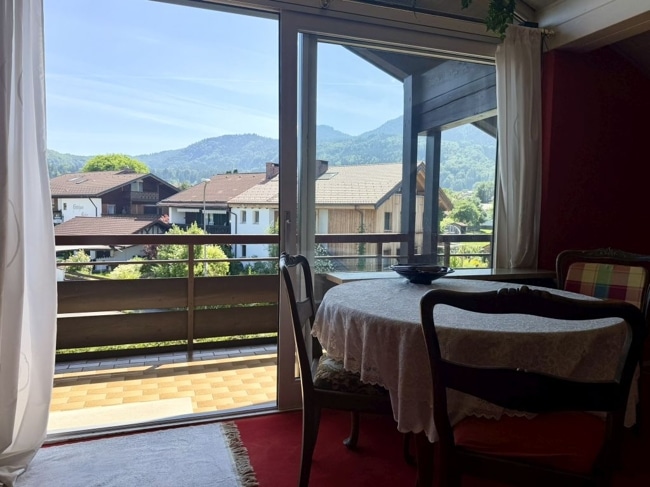 mit herrlichem Blick nach draußen