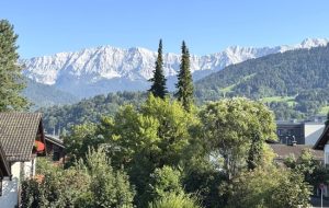 Ausblick vom Esszimmer und Balkon